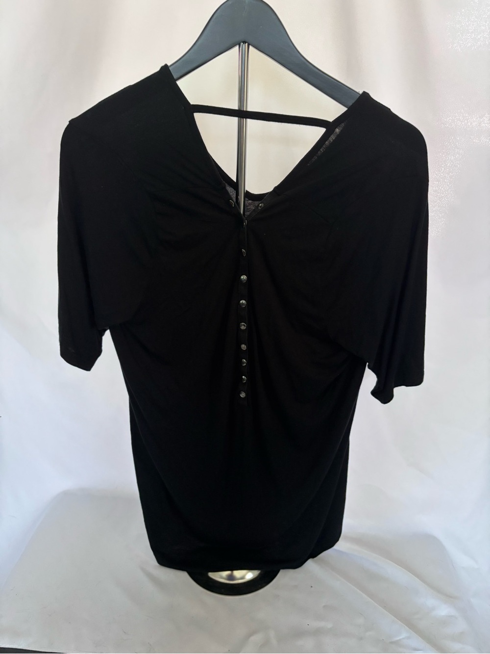 TORRID | Super Soft Black Snap Henley Tee
